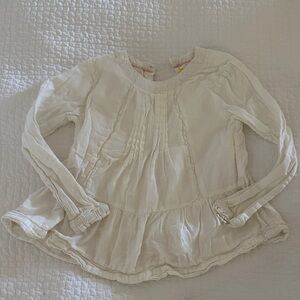 Boden White Kids Long Sleeve Top